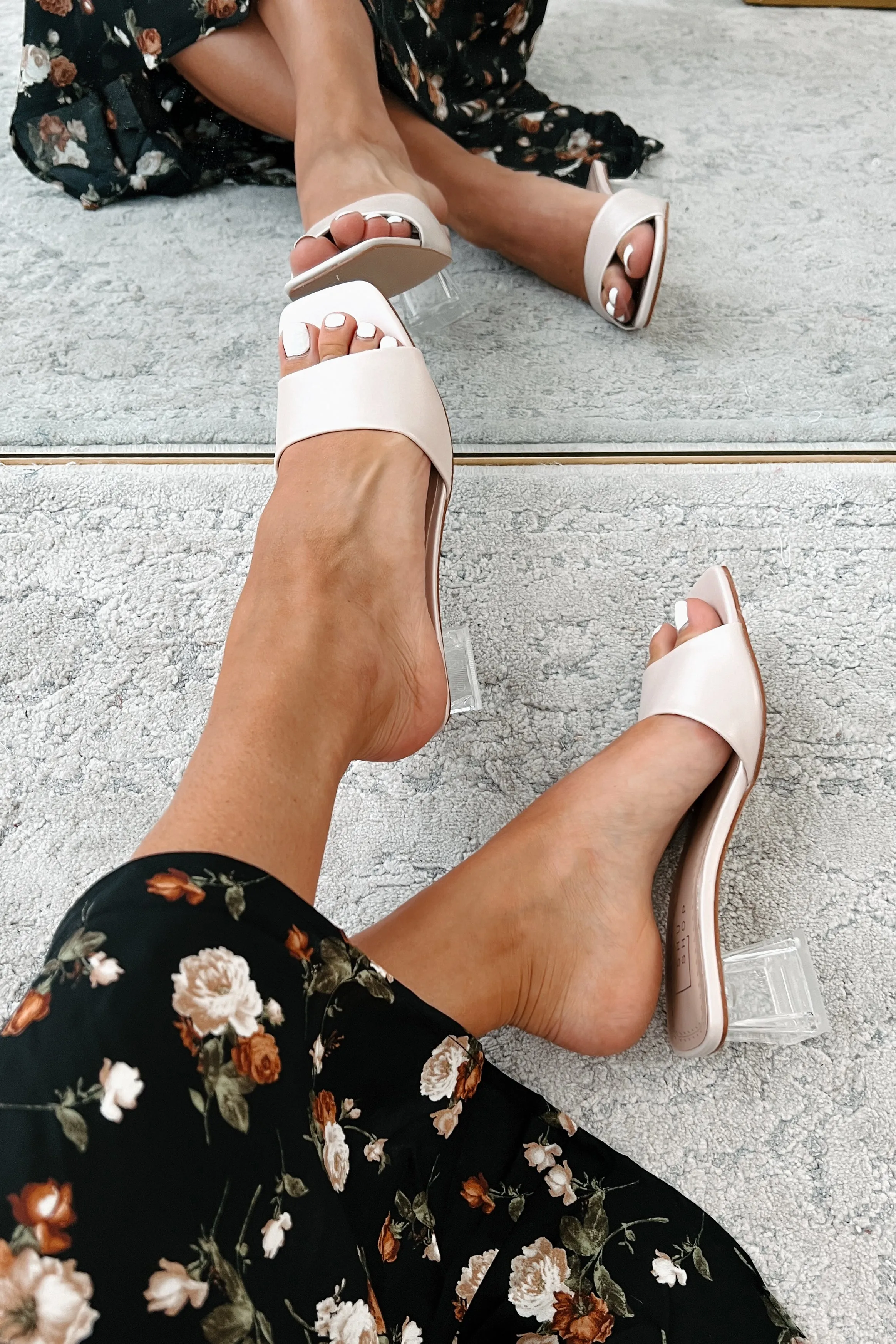 Fergie Shu Shop Clear Kitten Heels (Metallic Beige)