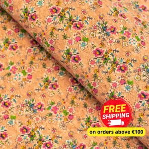 Floral Bunch Cork Fabric- COF-387-A