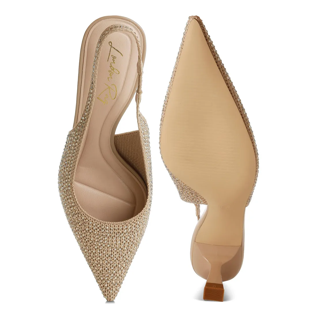 Flyknit Rhinestone Slingback Sandals