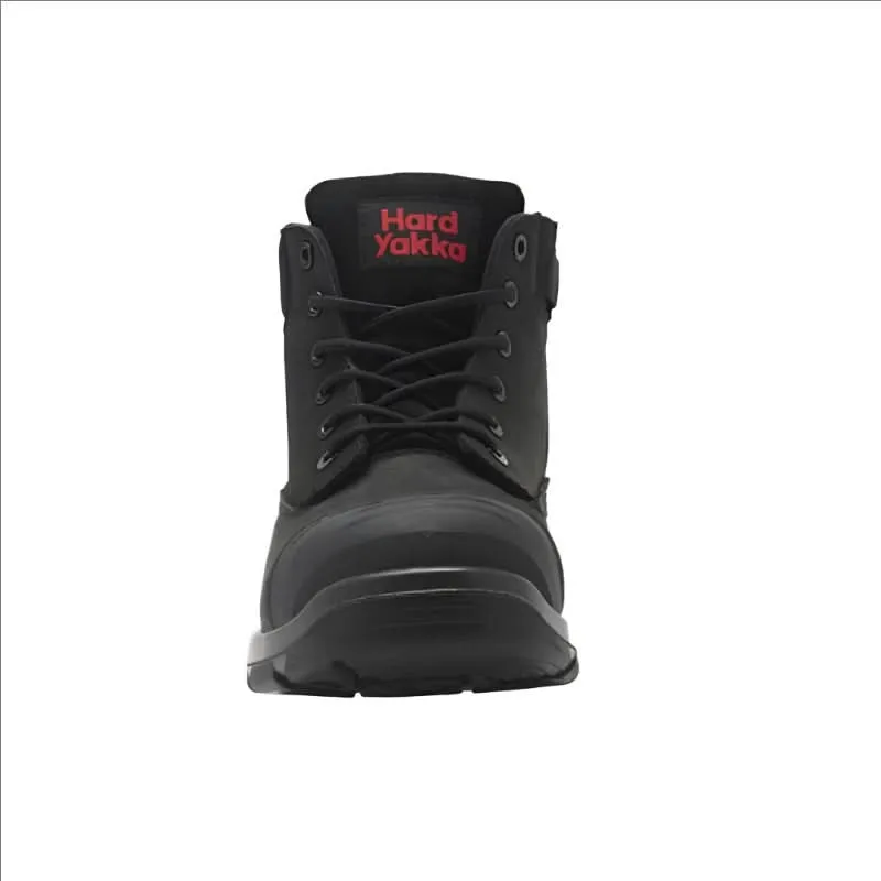 Hard Yakka Steel Cap Tougemaxx 6Z Steel Toe Safety Work Boots Black