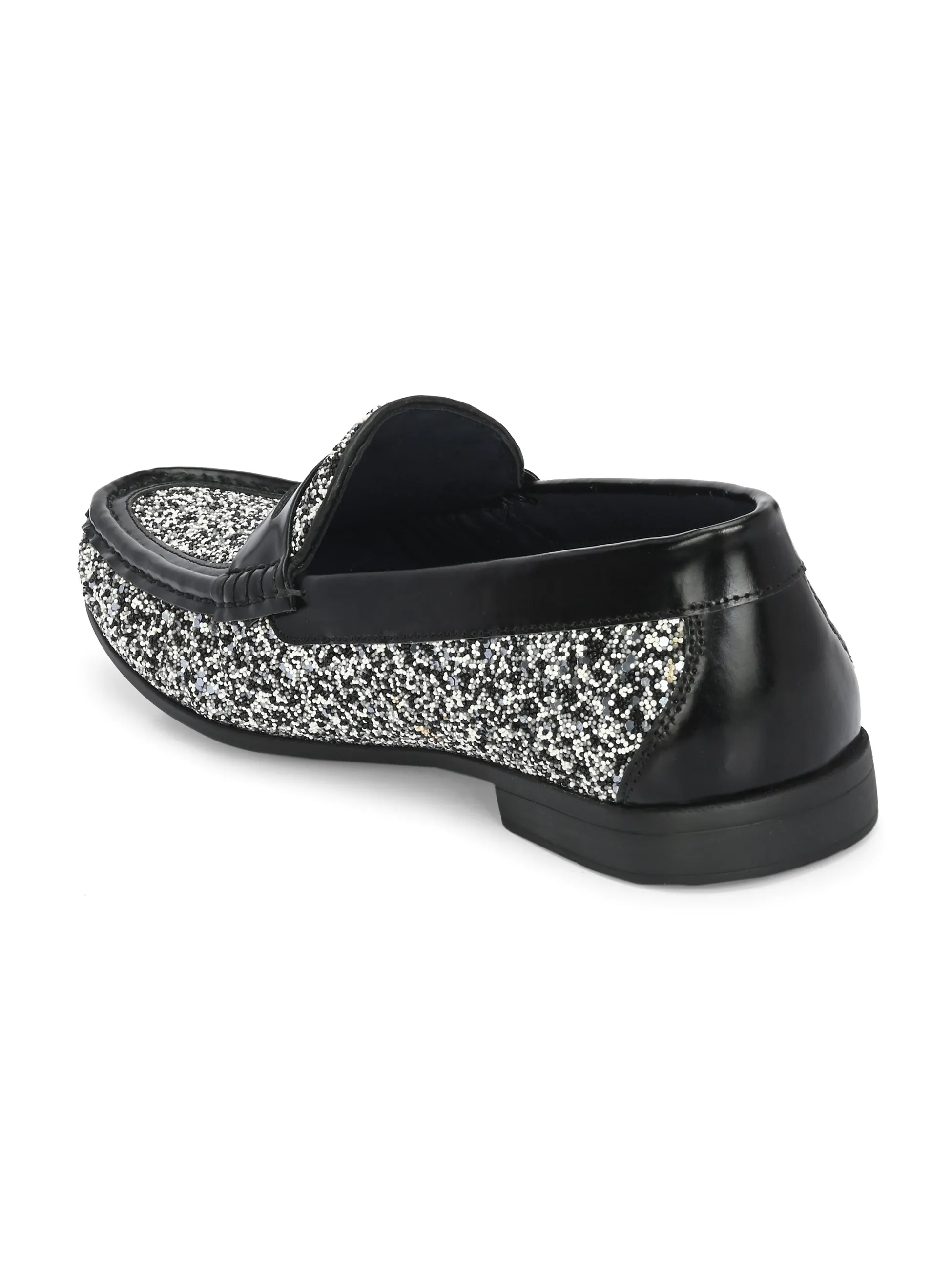 HITZ5338-Men's Black Leather Casual Loafers