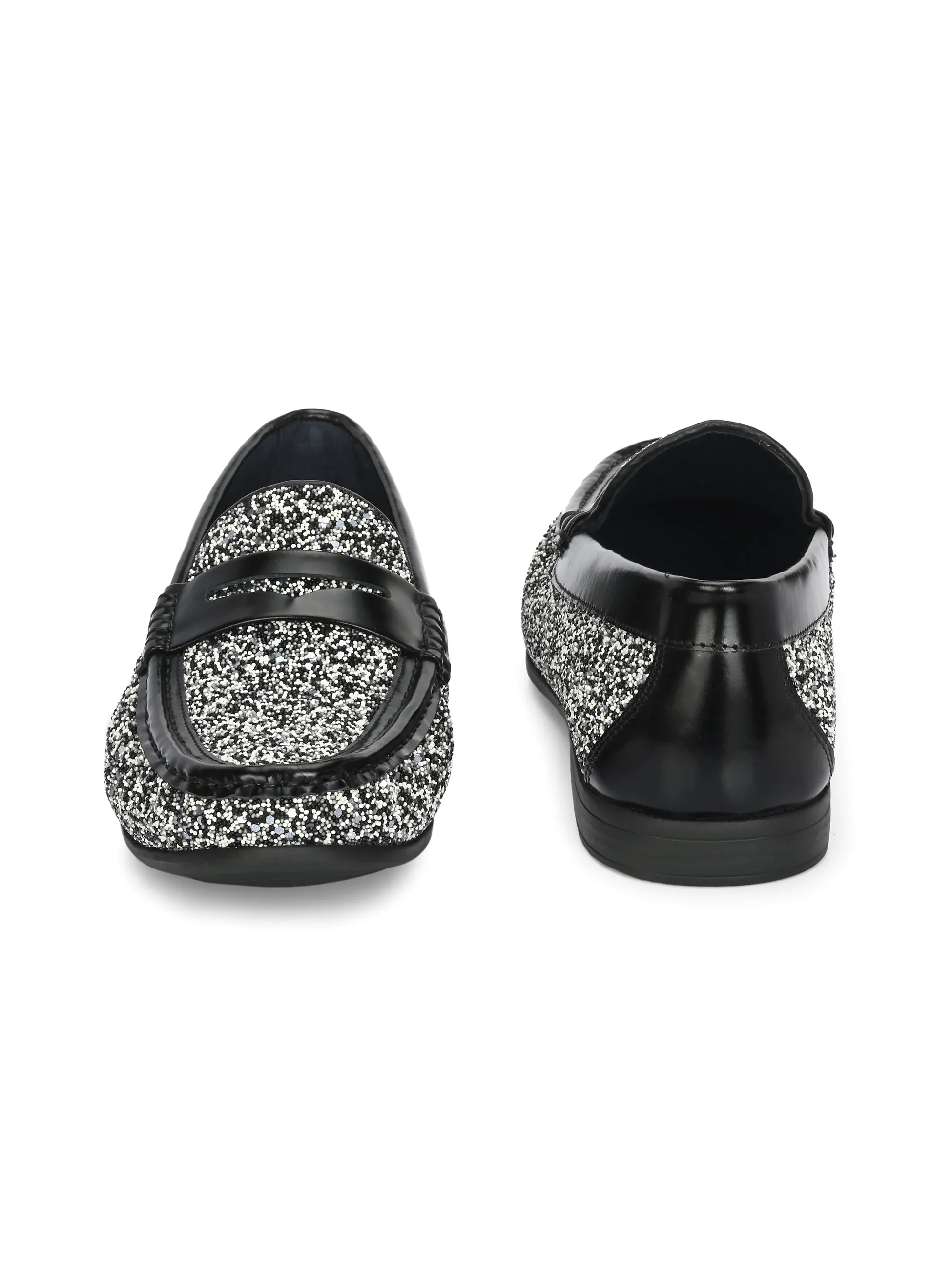 HITZ5338-Men's Black Leather Casual Loafers