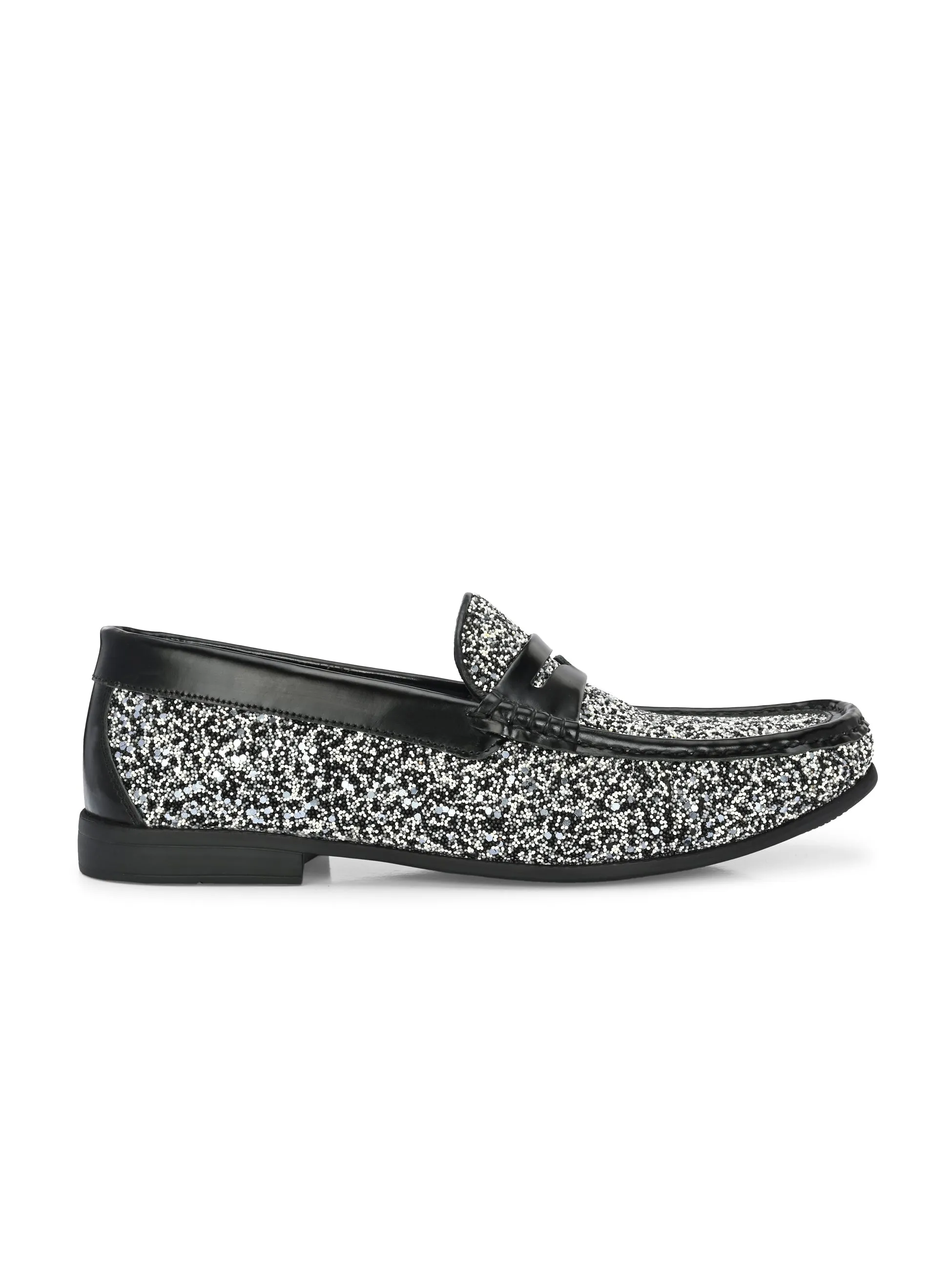 HITZ5338-Men's Black Leather Casual Loafers