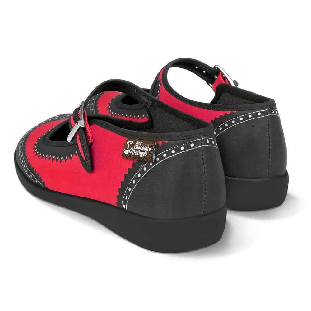 Hot Chocolate Design Brogue in Carmine