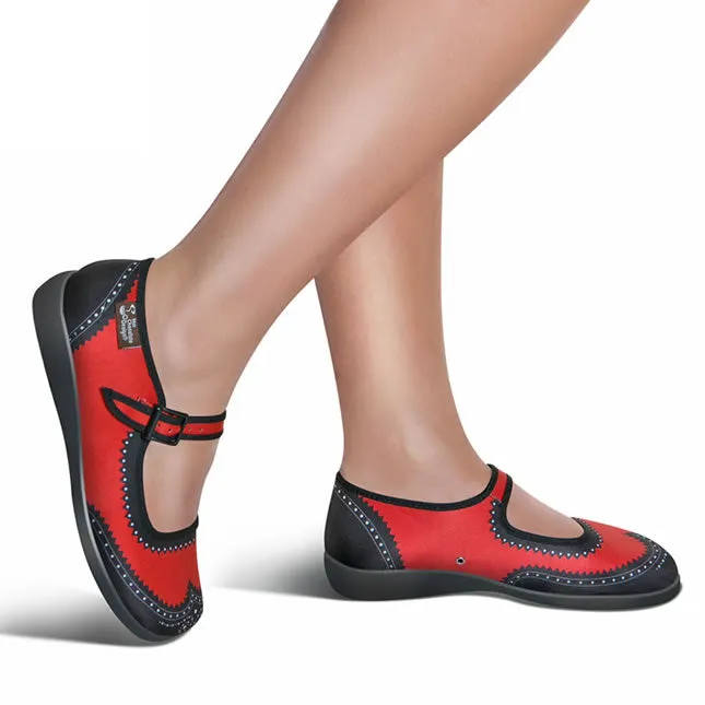 Hot Chocolate Design Brogue in Carmine
