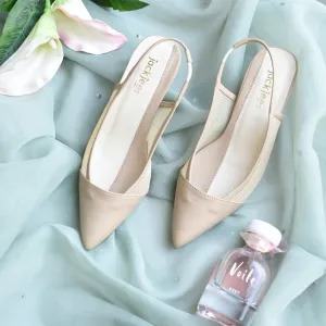 Jack Jees- Sophisticated Kitten Heels Beige
