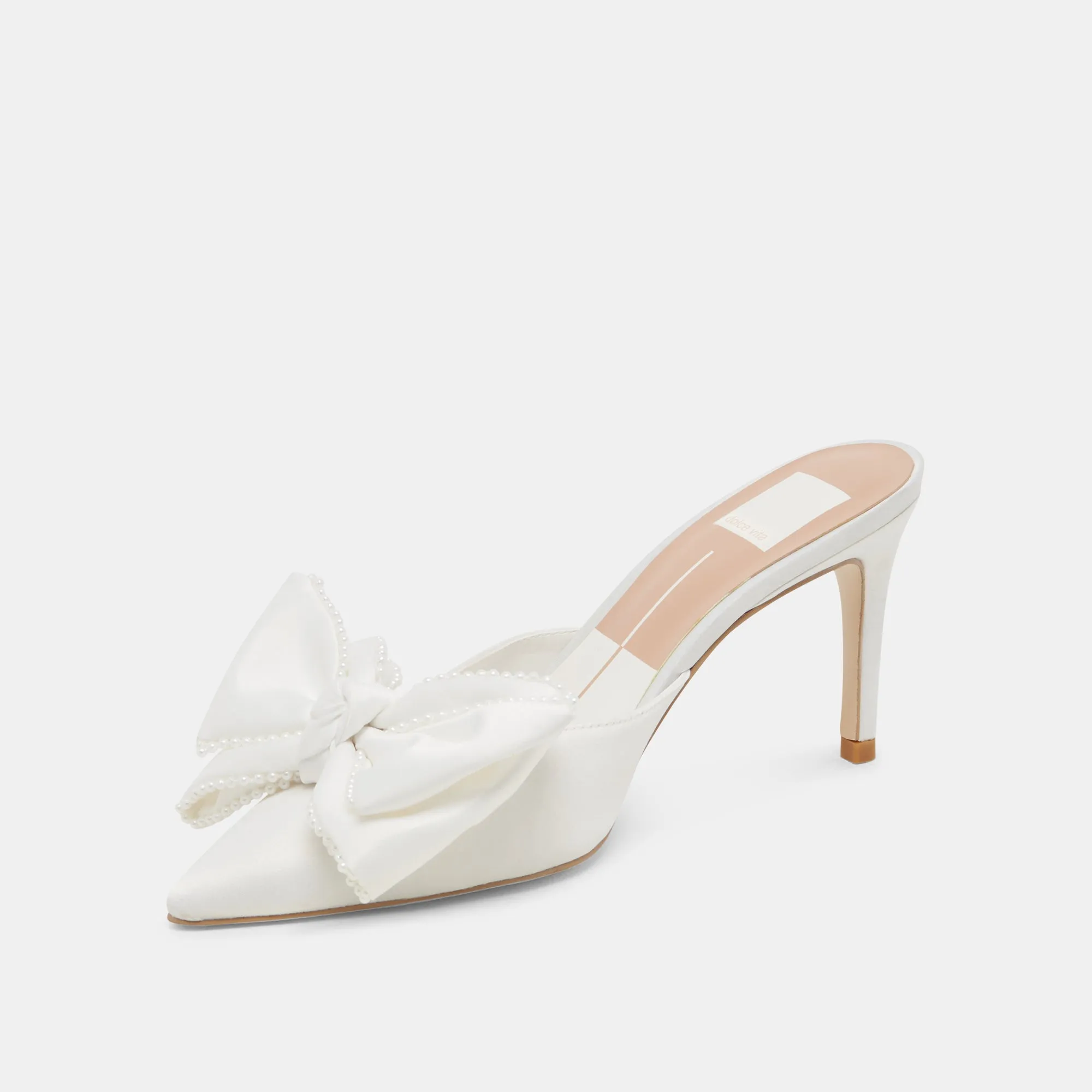 KAYLI PEARL HEELS VANILLA PEARLS