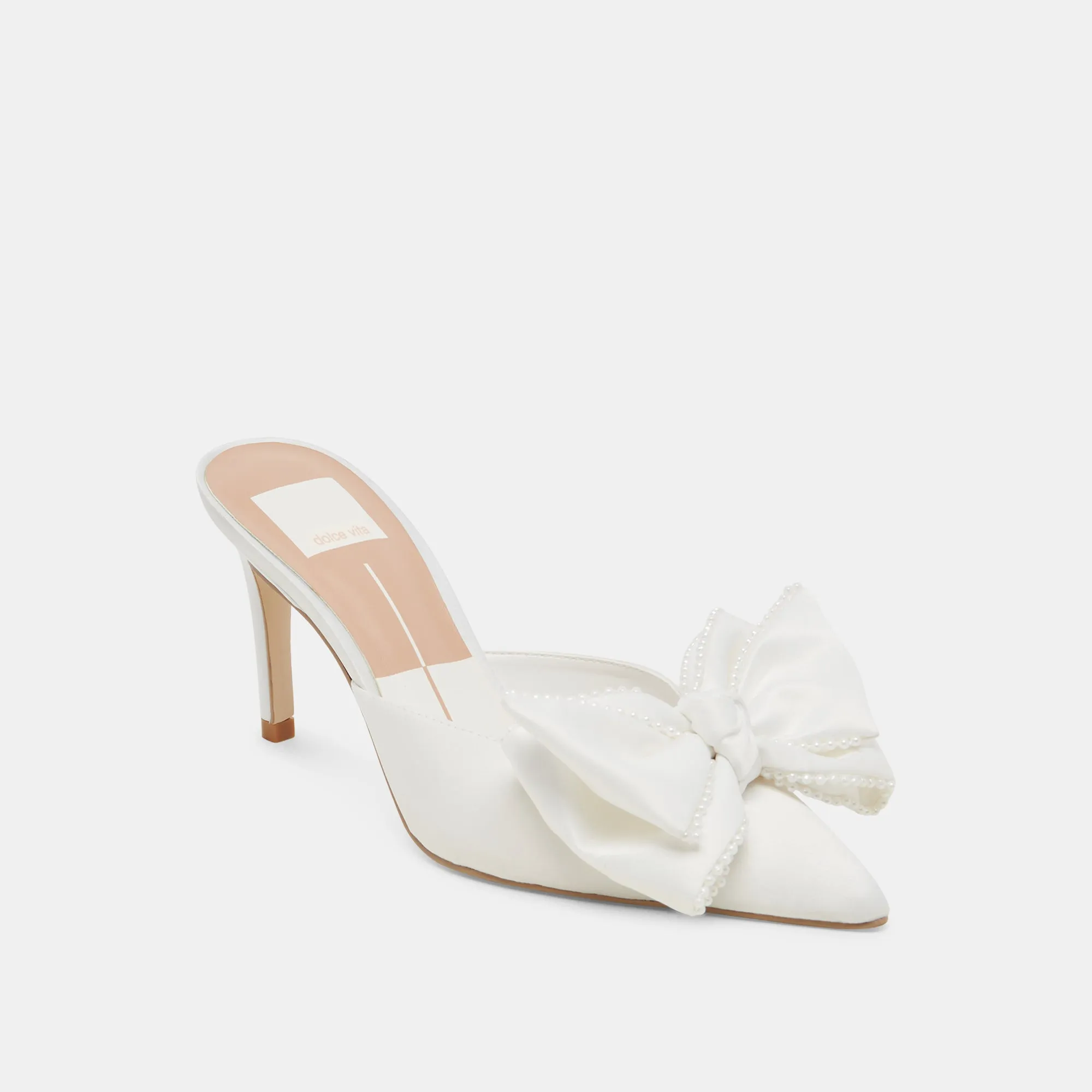 KAYLI PEARL HEELS VANILLA PEARLS