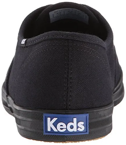 Keds Women's Champion Original Canvas Sneaker, Black/Black,8.5 M US