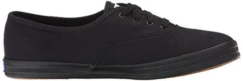 Keds Women's Champion Original Canvas Sneaker, Black/Black,8.5 M US