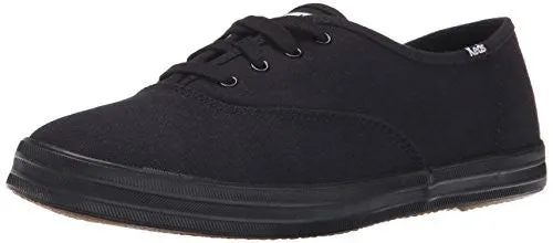 Keds Women's Champion Original Canvas Sneaker, Black/Black,8.5 M US