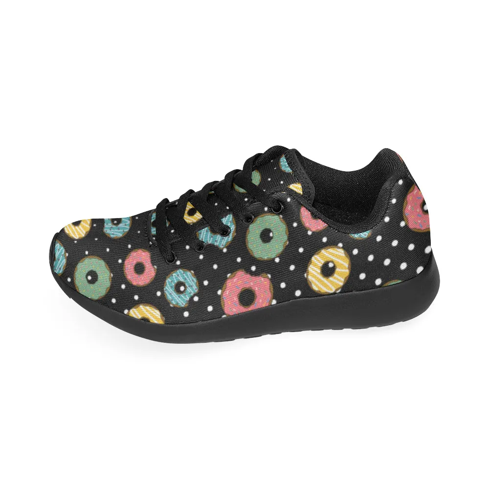 Kid's Blazing Donuts Pop Art Print Canvas Sneakers