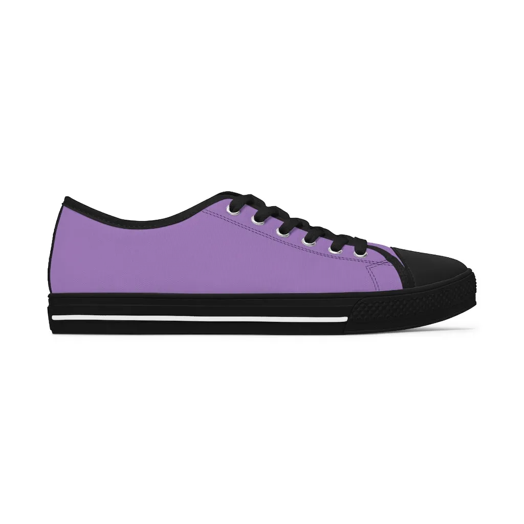 Light Purple Best Ladies' Sneakers, Solid Color Women's Low Top Sneakers (US Size: 5.5-12)
