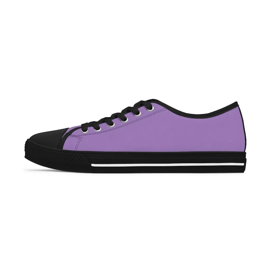 Light Purple Best Ladies' Sneakers, Solid Color Women's Low Top Sneakers (US Size: 5.5-12)