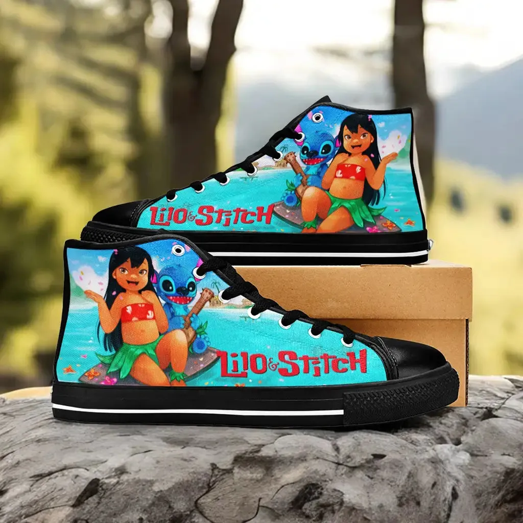Lilo and Stitch Ohana Shoes High Top Sneakers for Kids and Adults