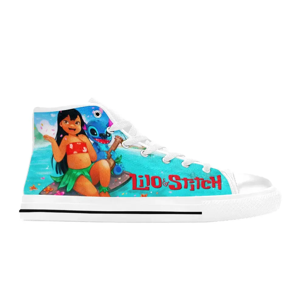 Lilo and Stitch Ohana Shoes High Top Sneakers for Kids and Adults