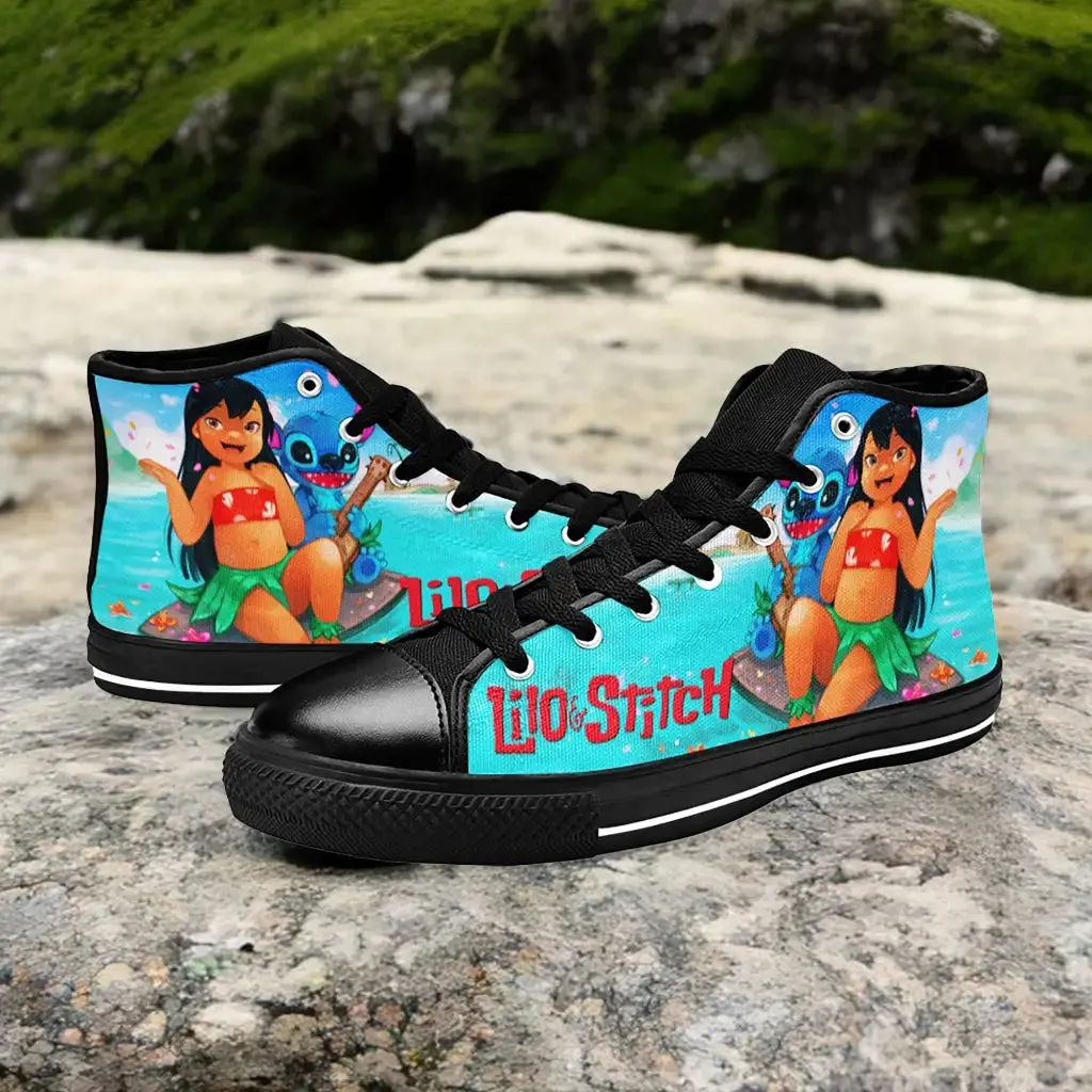Lilo and Stitch Ohana Shoes High Top Sneakers for Kids and Adults