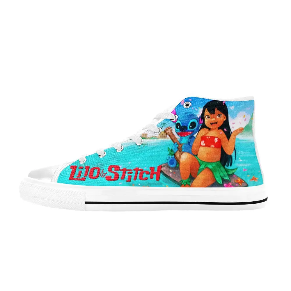 Lilo and Stitch Ohana Shoes High Top Sneakers for Kids and Adults
