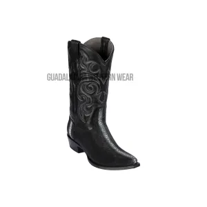 Los Altos Black Stingray Rowstone Snip Toe Cowboy Boots