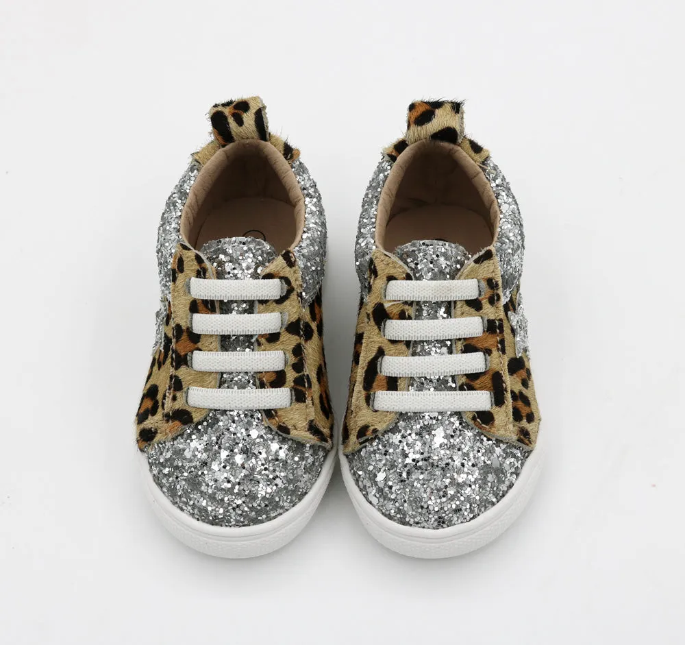 Low Top Sneakers - Hair leopard / Glitter Star