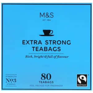 M&S Extra Strong 80 Tea Bags 250g