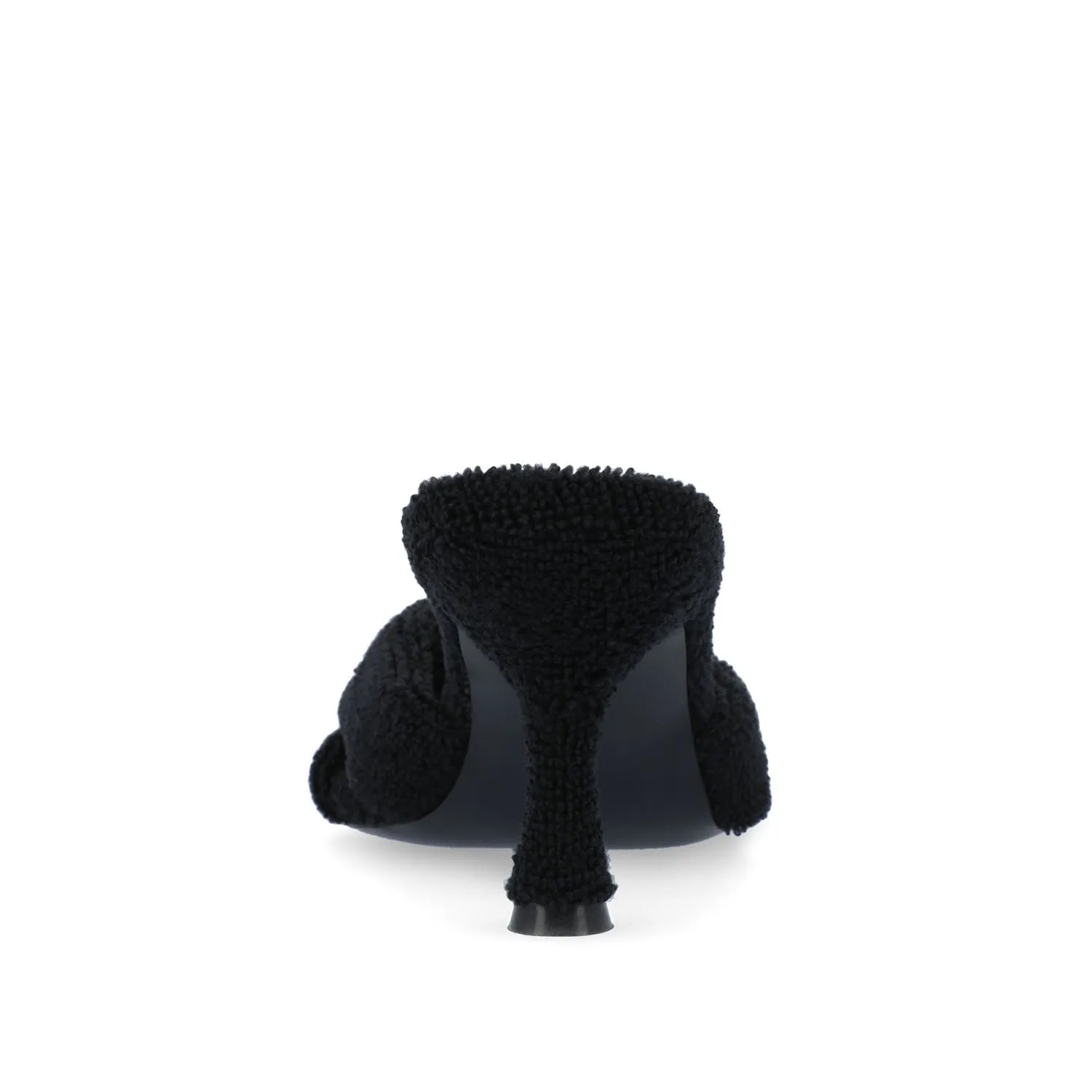 MANNON BACKLESS KITTEN HEEL IN TERRY CLOTH