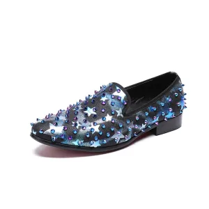 Men Slip On Rivet Loafer Shoes
