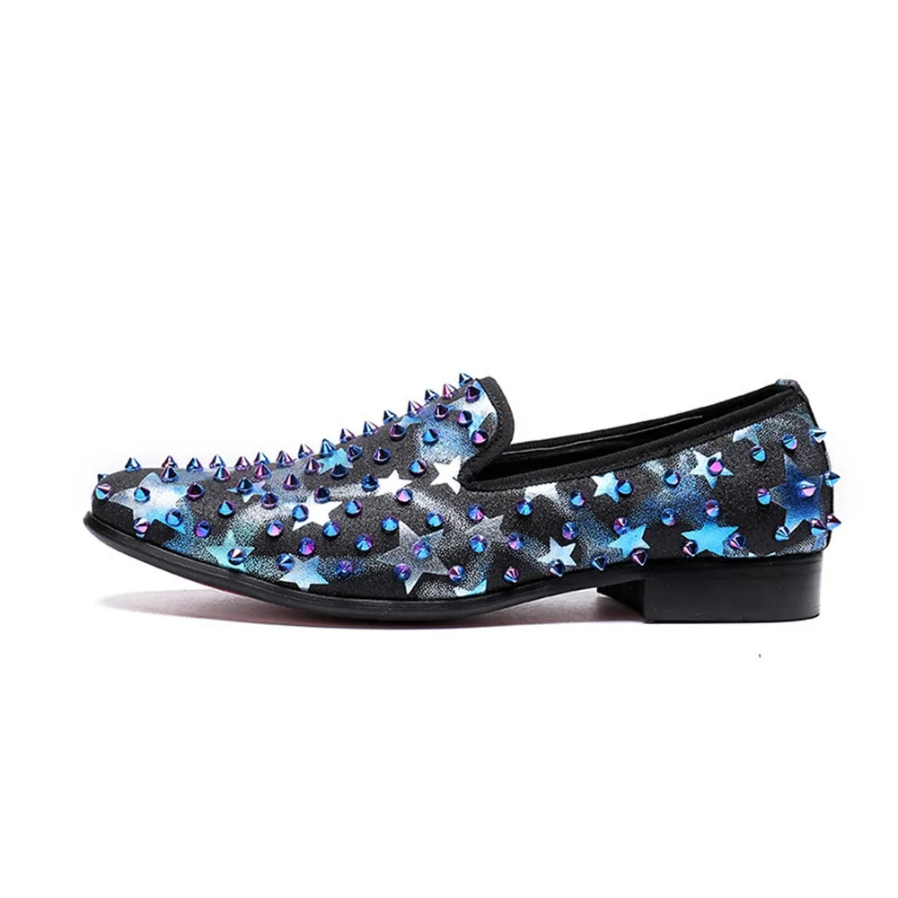 Men Slip On Rivet Loafer Shoes