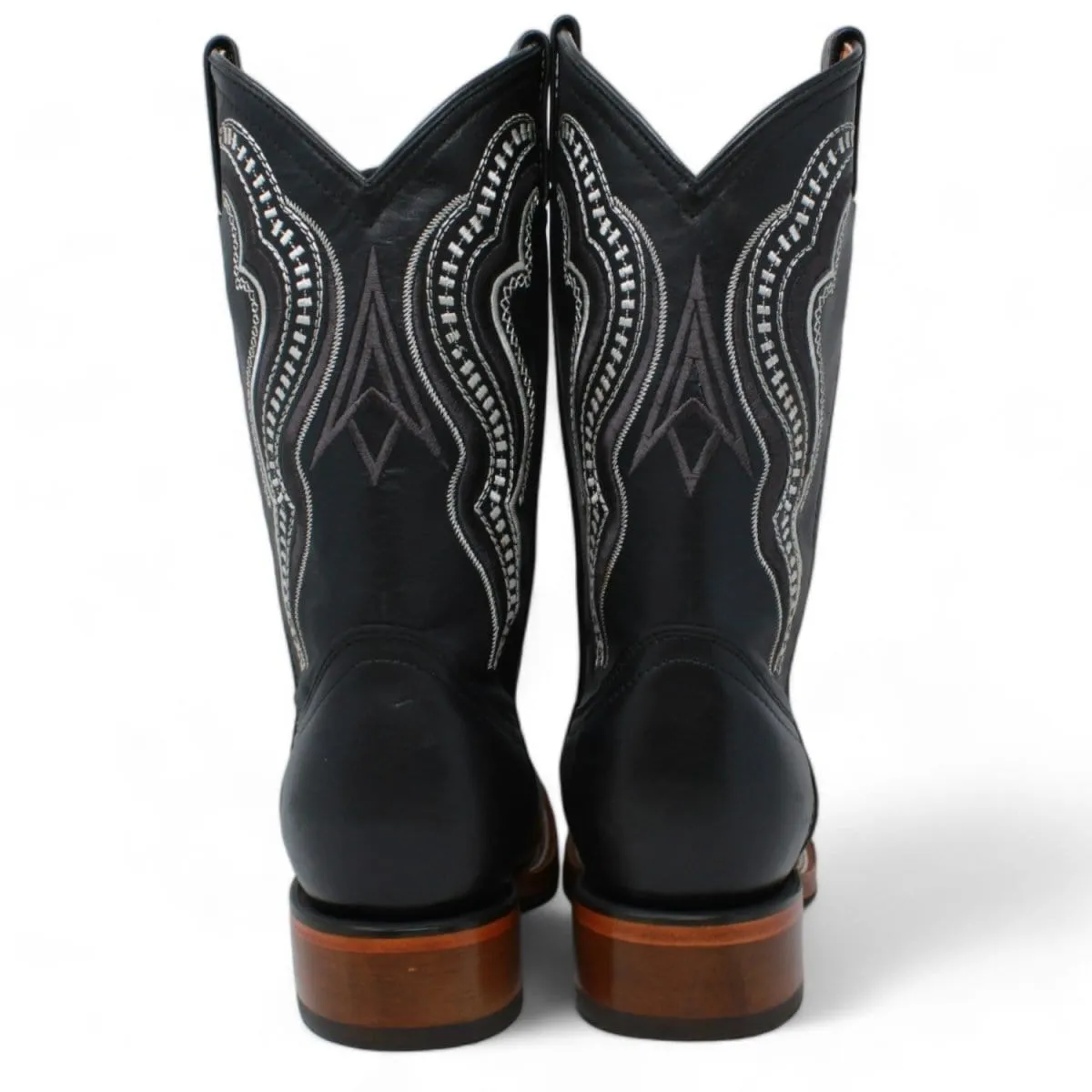 Men's Black Floater Square Toe Boots LC-723
