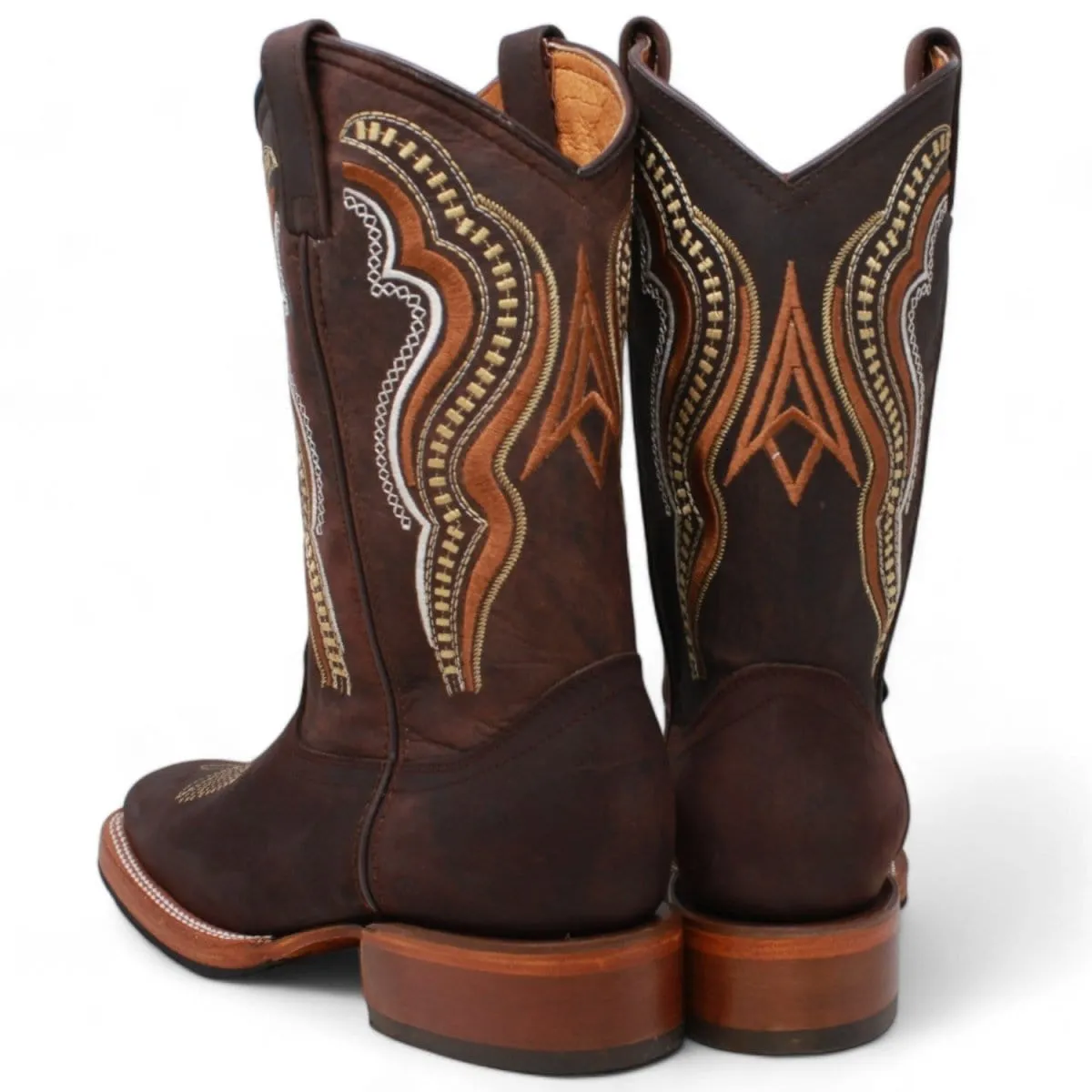 Men's Black Floater Square Toe Boots LC-723