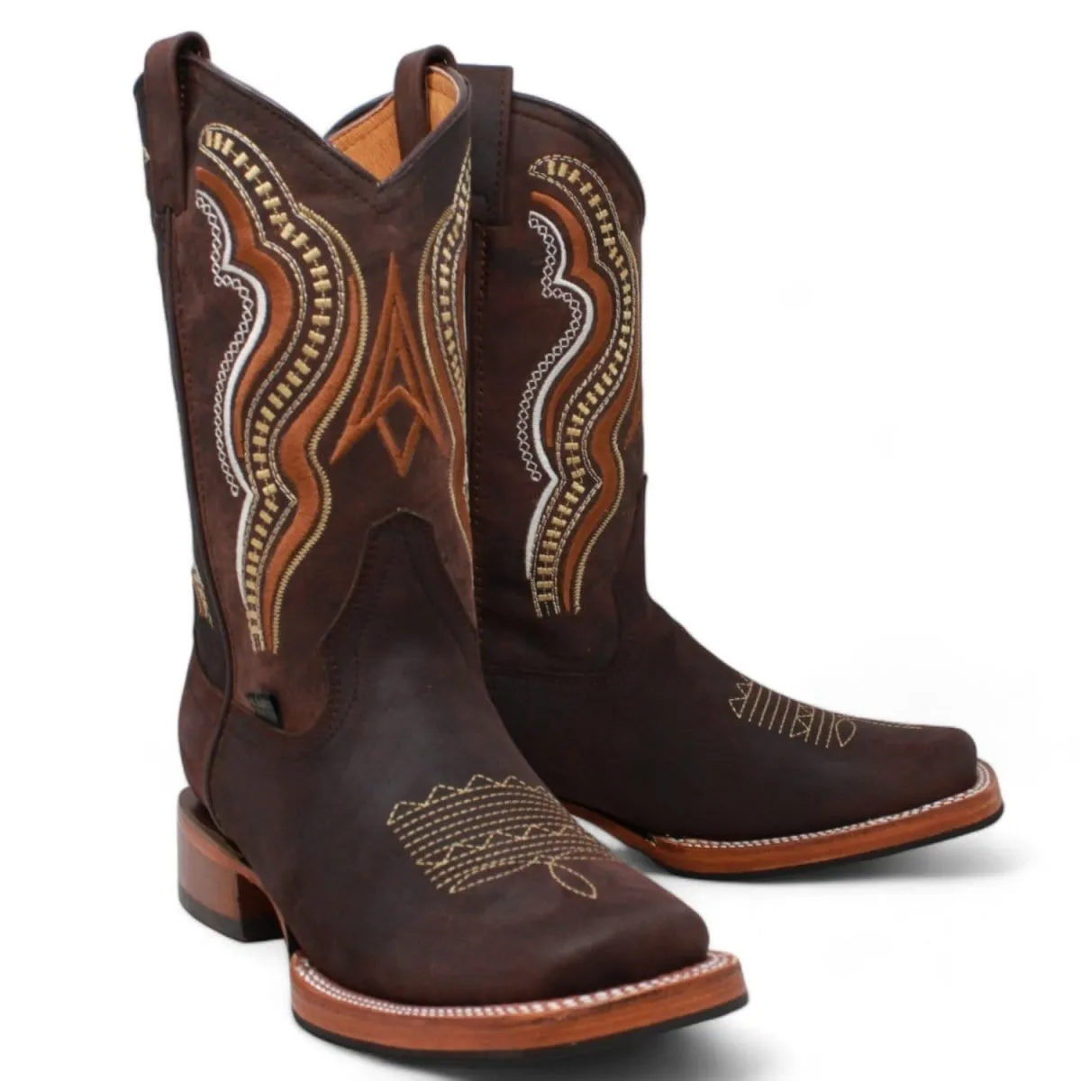 Men's Black Floater Square Toe Boots LC-723