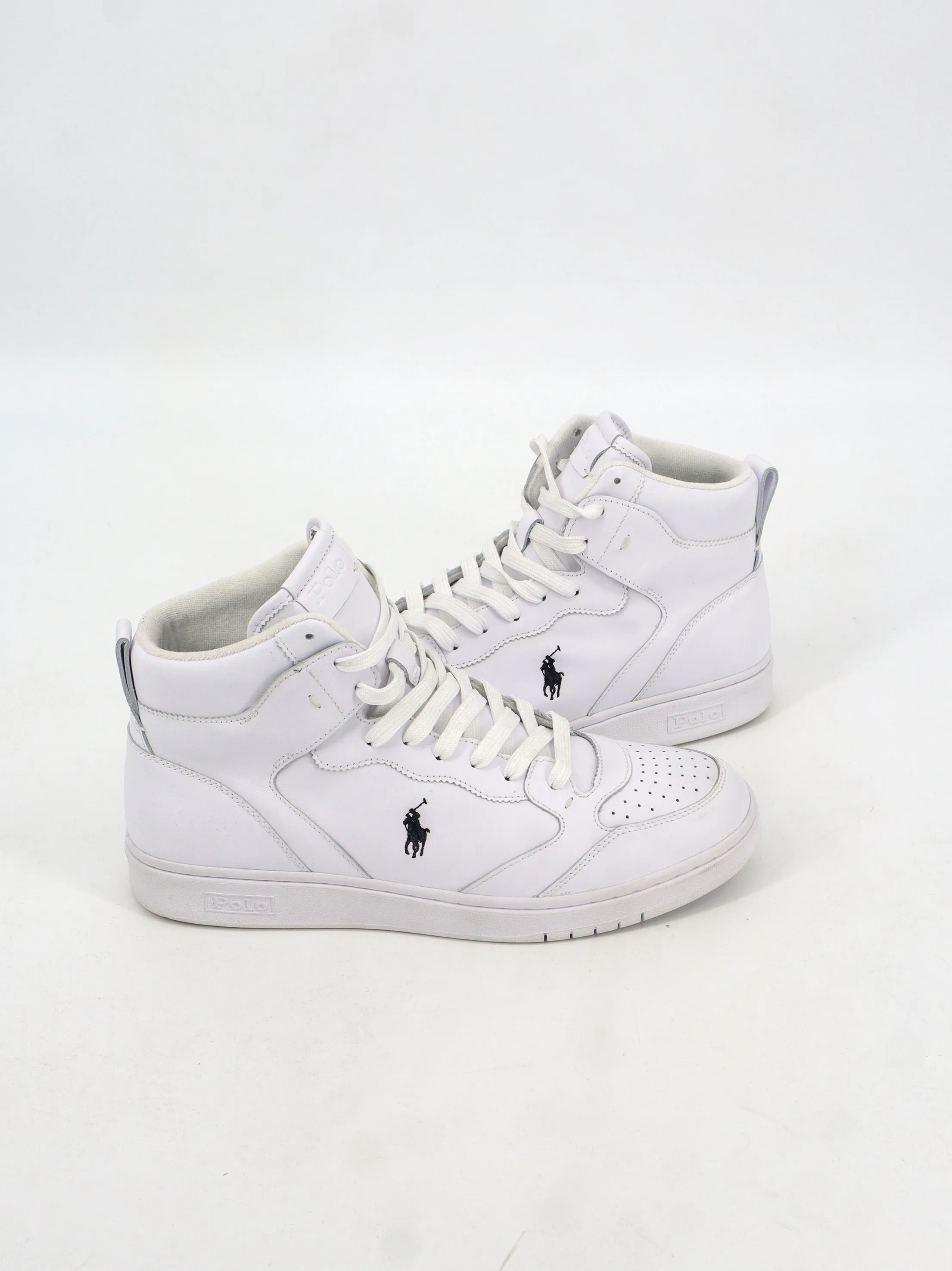 Men's Brand Logo Printed High Sneakers,White
