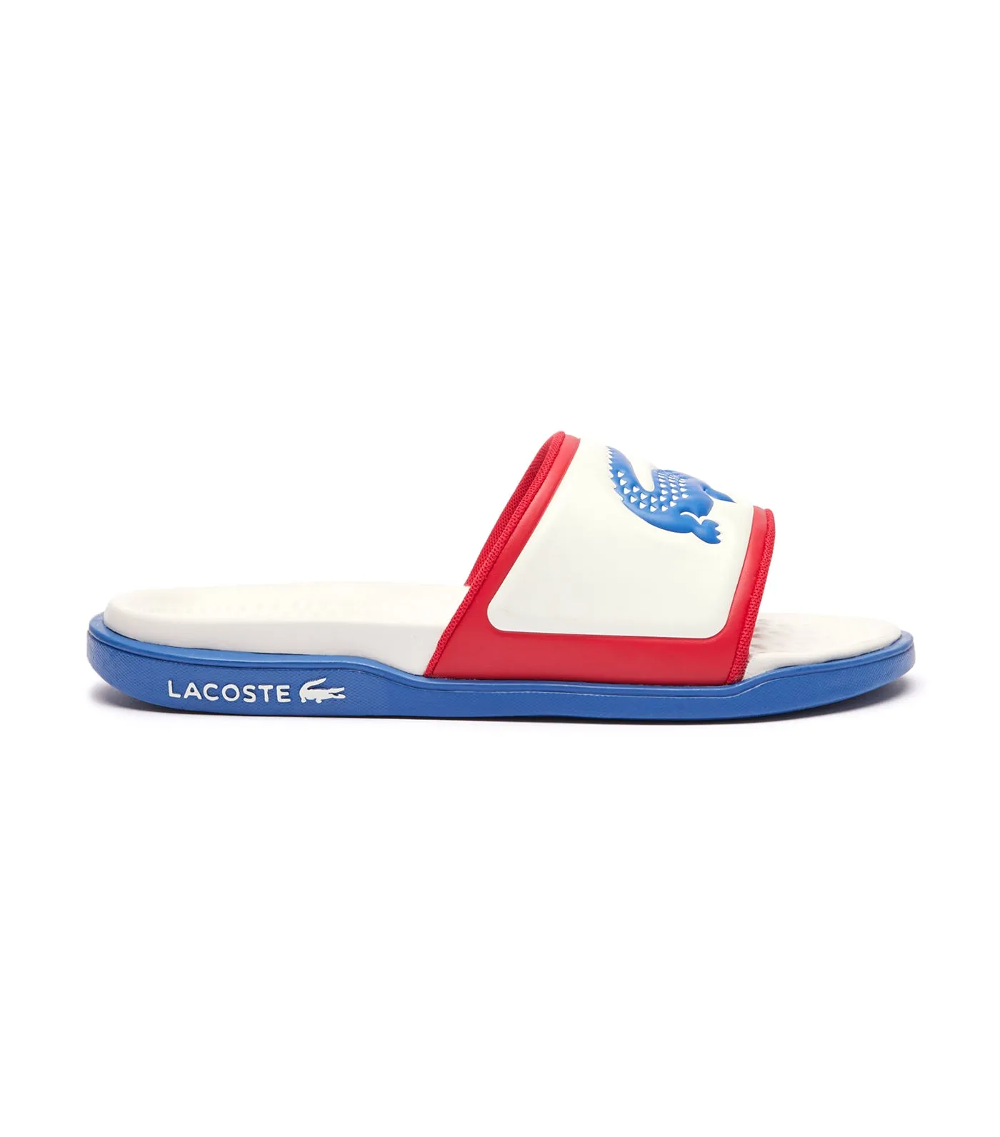 Men's Serve Slide Dual Off White/Blue/Red