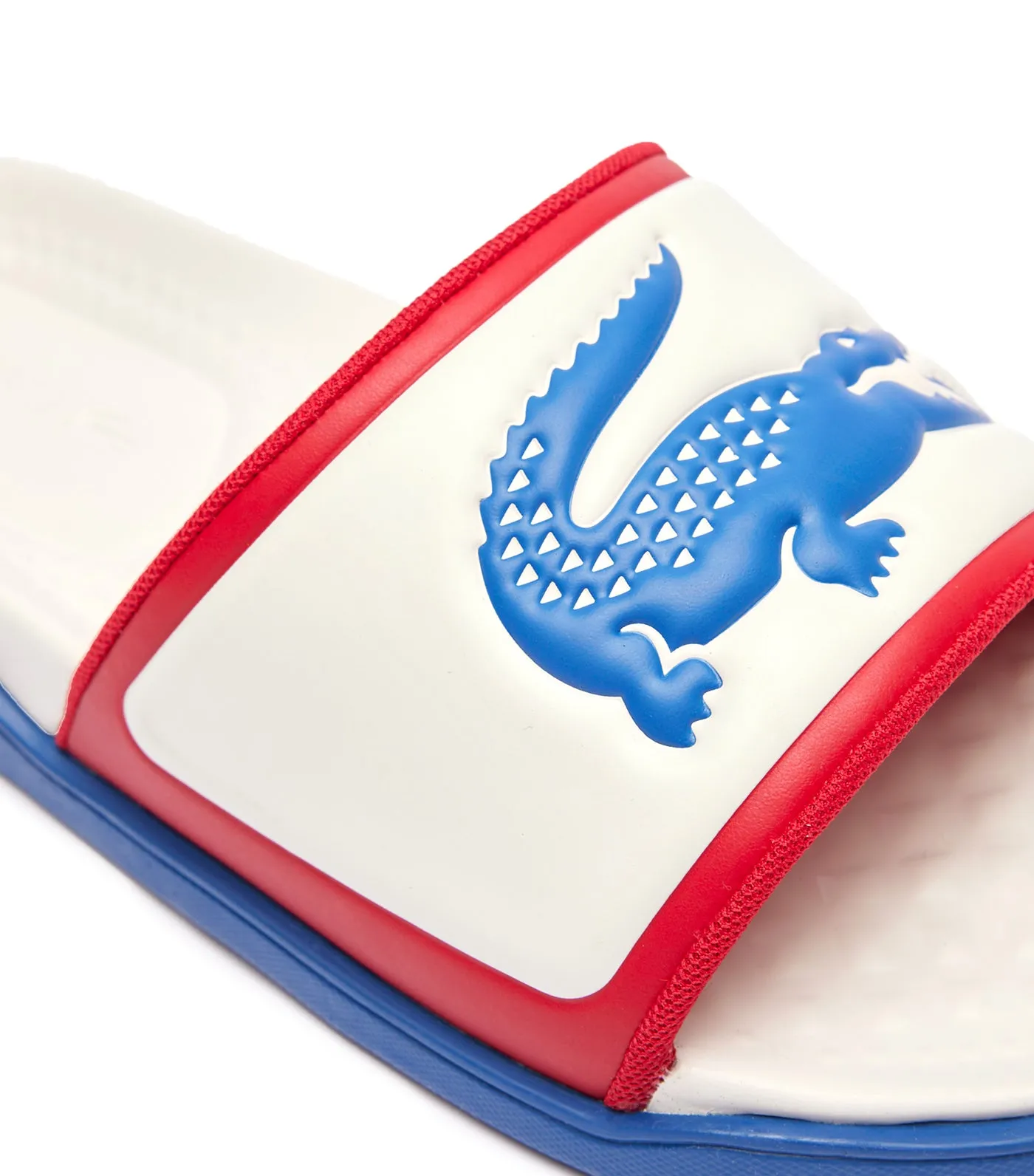 Men's Serve Slide Dual Off White/Blue/Red