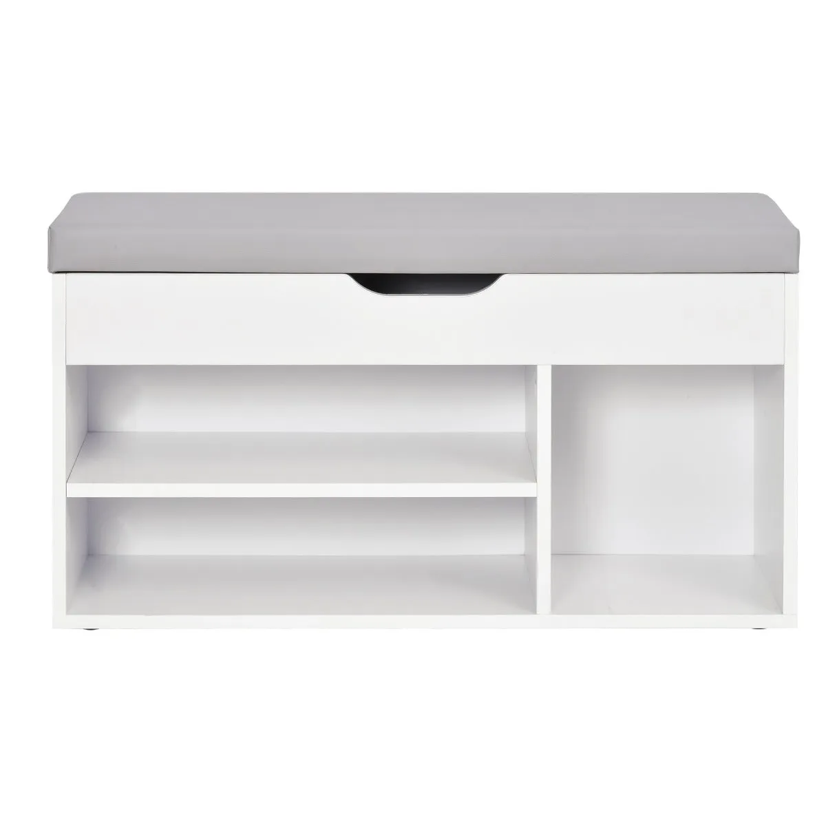 Mobile Shoe Safe Retailed With Back Padded Container and Open rooms 80x30x43cm, White