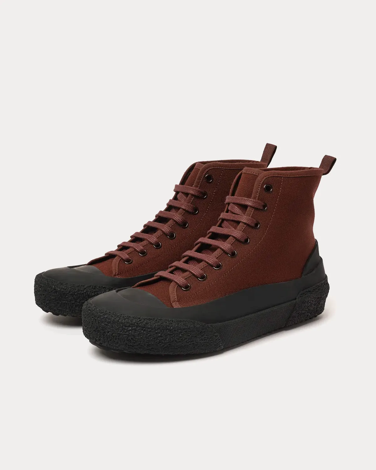 Numbers Canvas Chestnut High Top Sneakers