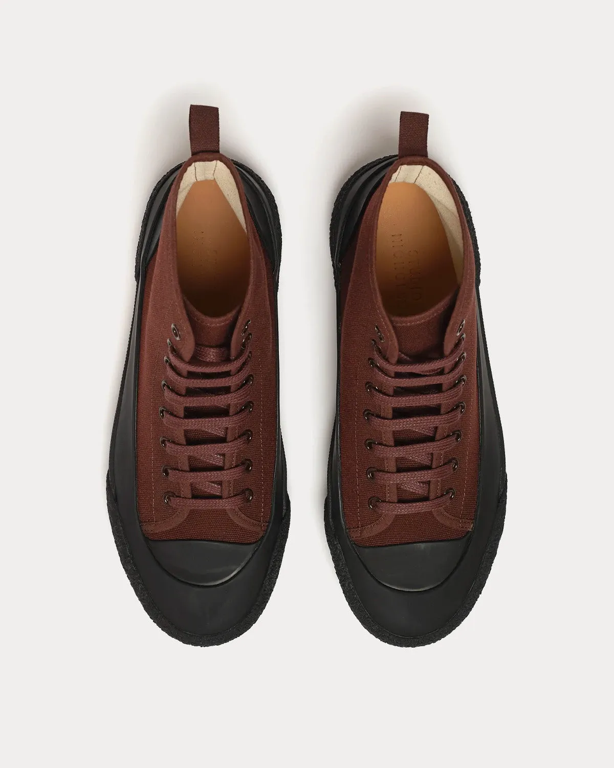 Numbers Canvas Chestnut High Top Sneakers