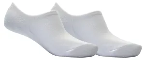 OCTAVE Unisex Plain Invisible Trainer Liner Socks - 2 Pack White