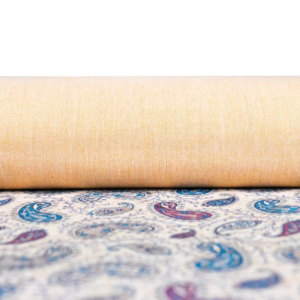 Ornate paisley pattern cork fabric COF-499