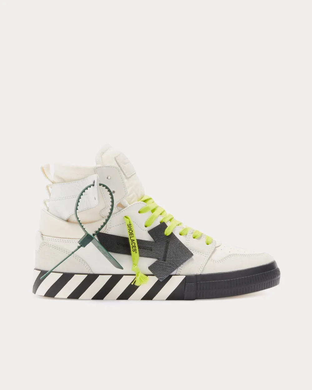 Out Of Office "Ooo" Cream / White / Yellow High Top Sneakers
