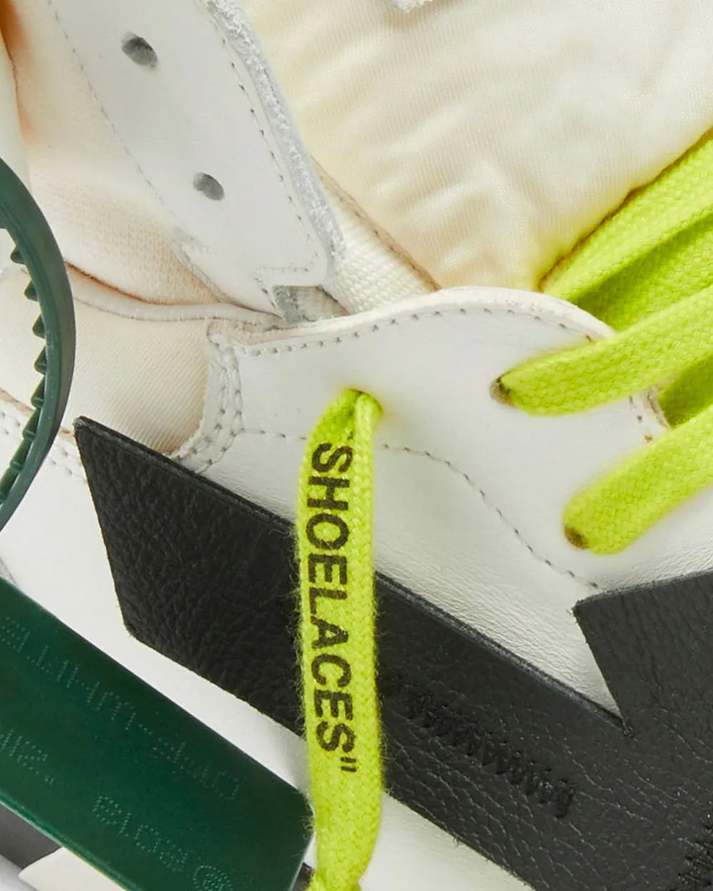 Out Of Office "Ooo" Cream / White / Yellow High Top Sneakers