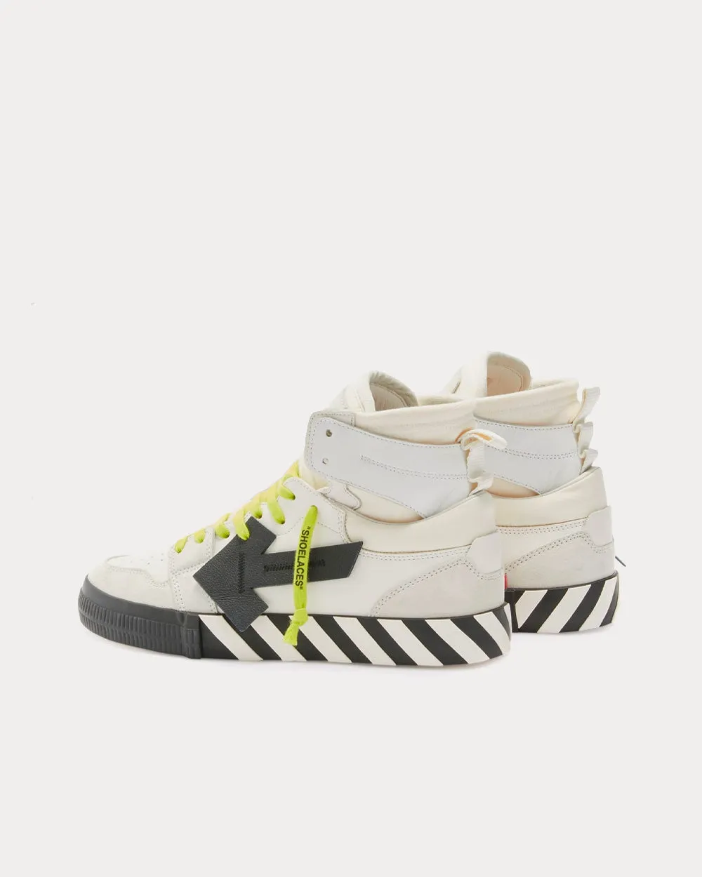 Out Of Office "Ooo" Cream / White / Yellow High Top Sneakers