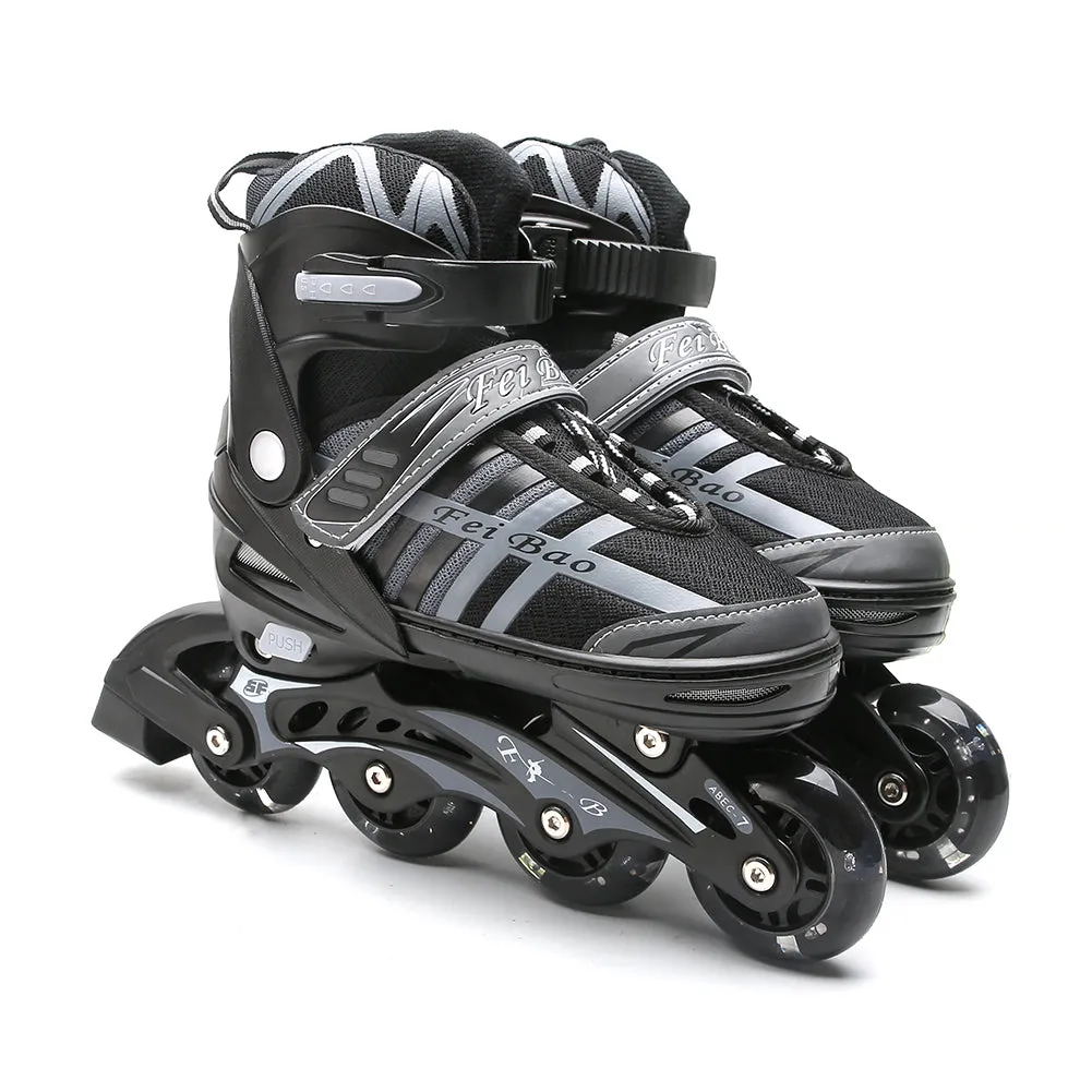 Outdoor inline Skates illuminating Roller Blading with Light up Wheels