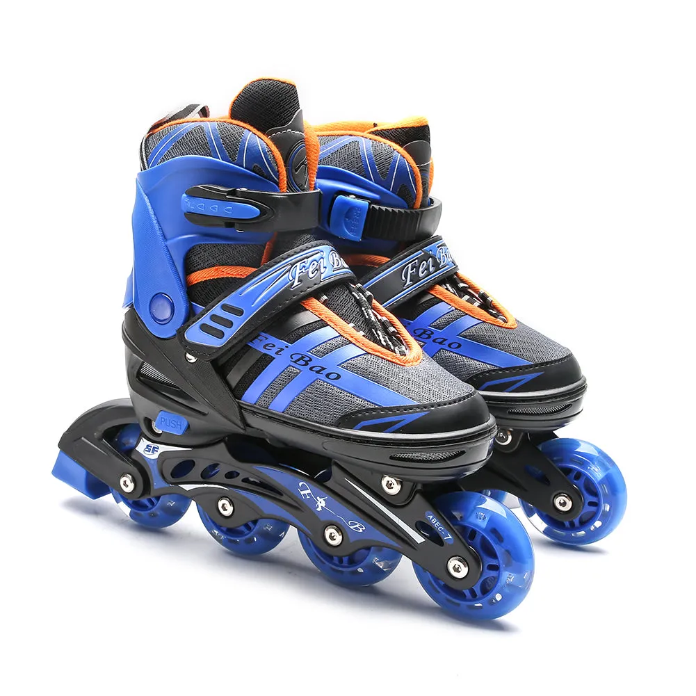 Outdoor inline Skates illuminating Roller Blading with Light up Wheels