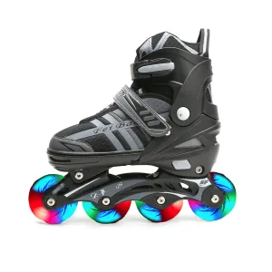 Outdoor inline Skates illuminating Roller Blading with Light up Wheels