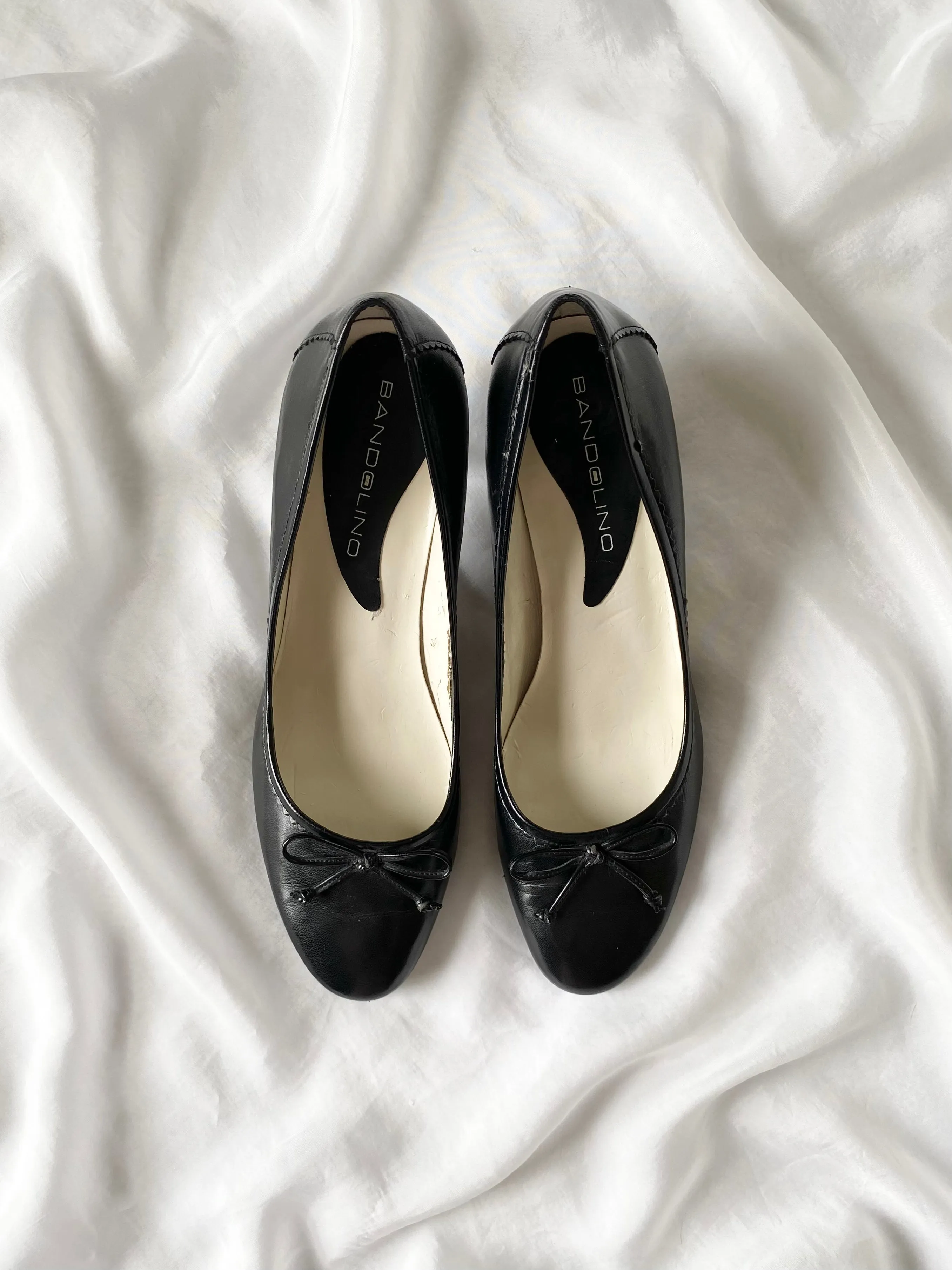 Patent Leather Ballet Pump Kitten Heels (6.5)