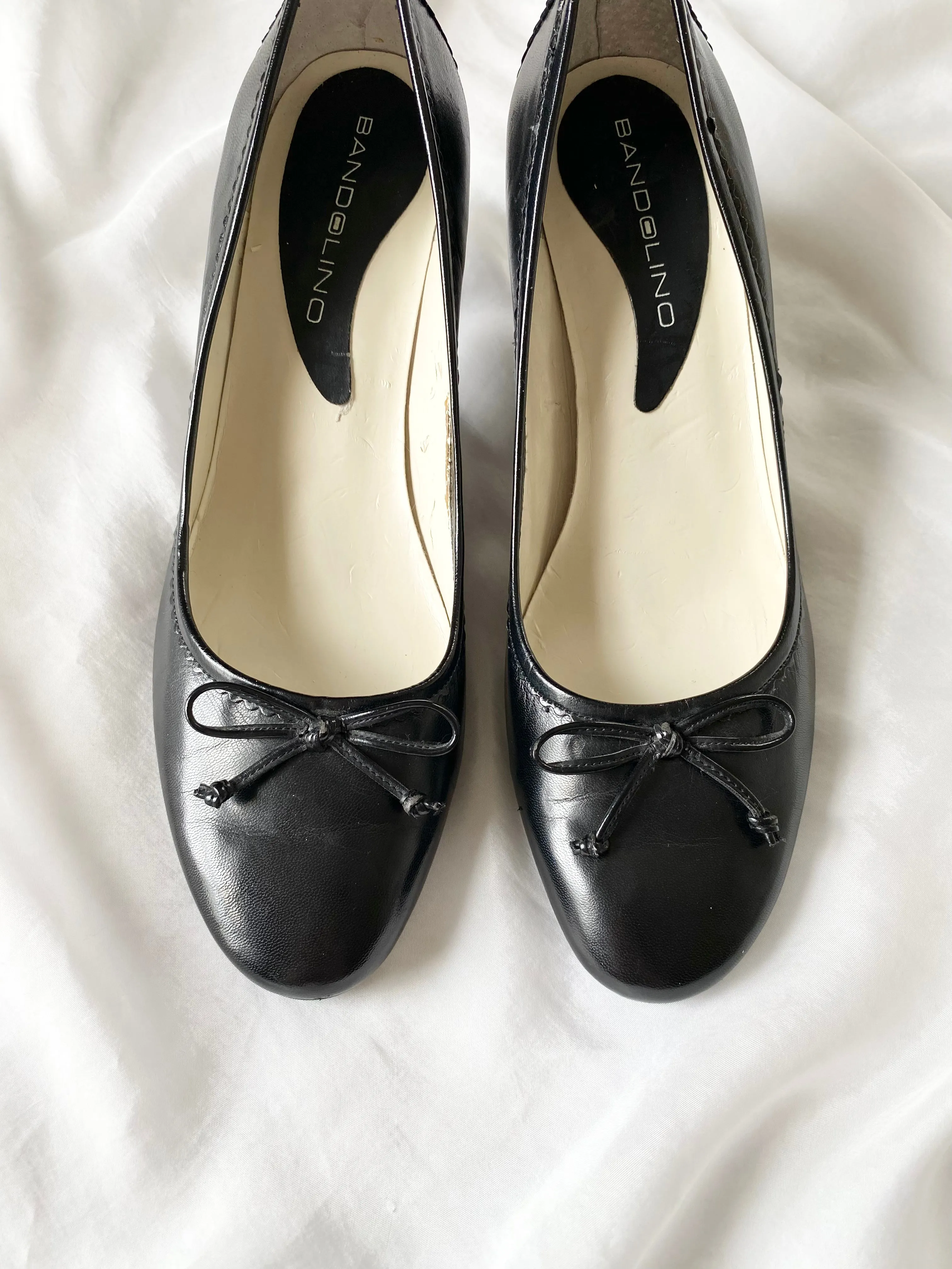 Patent Leather Ballet Pump Kitten Heels (6.5)