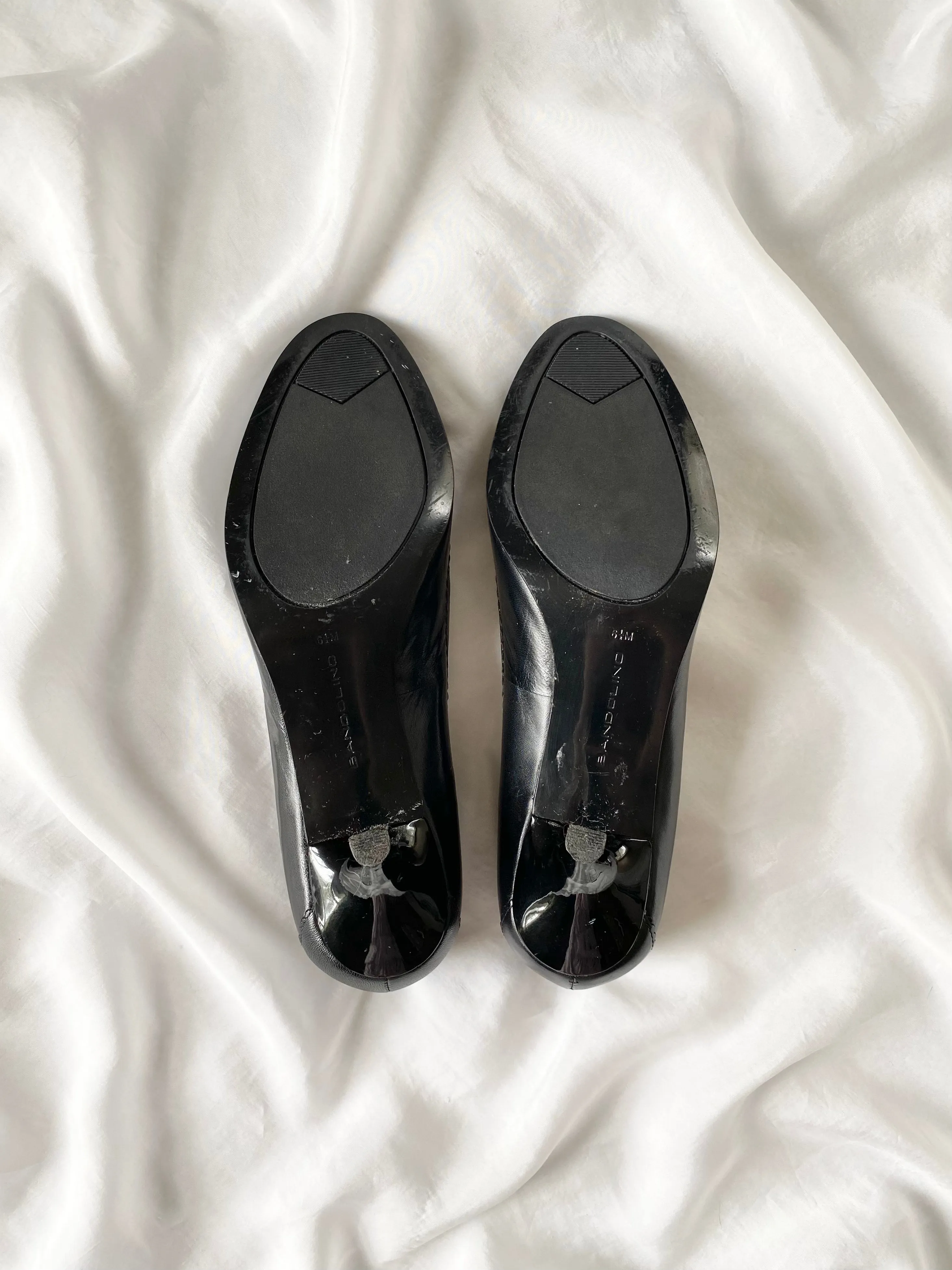 Patent Leather Ballet Pump Kitten Heels (6.5)