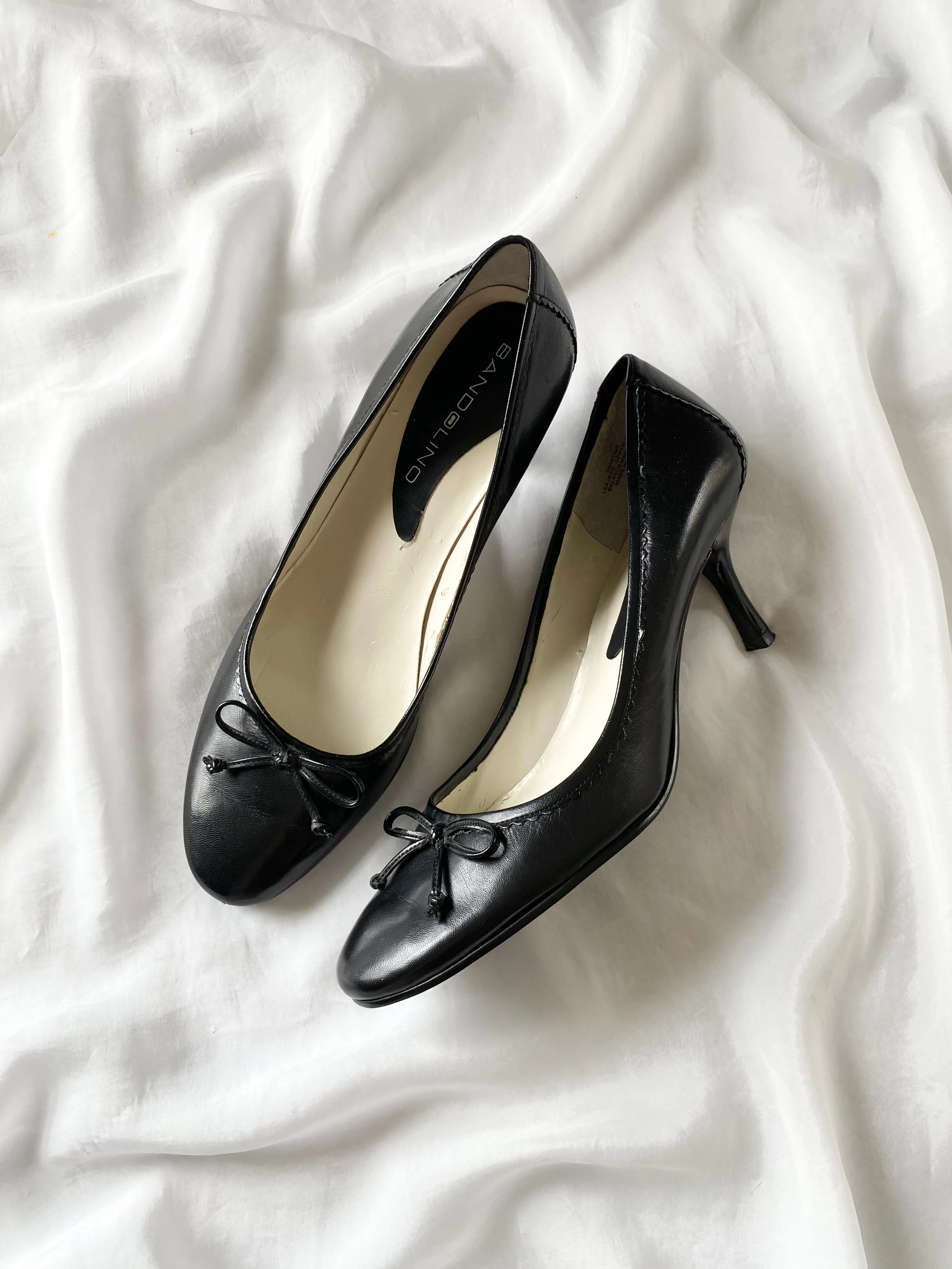 Patent Leather Ballet Pump Kitten Heels (6.5)
