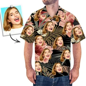 Personalized Face Hawaiian Shirt Boyfriend Summer Gift - Tropic Style